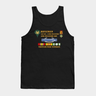 1st Bn 14th Inf - 4th ID - Rifleman - SP4 - Vietnam Vet Tank Top